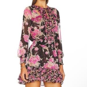 NWT MISA Los Angeles Irina Dress in Rosetta Mixed Print - Sz S